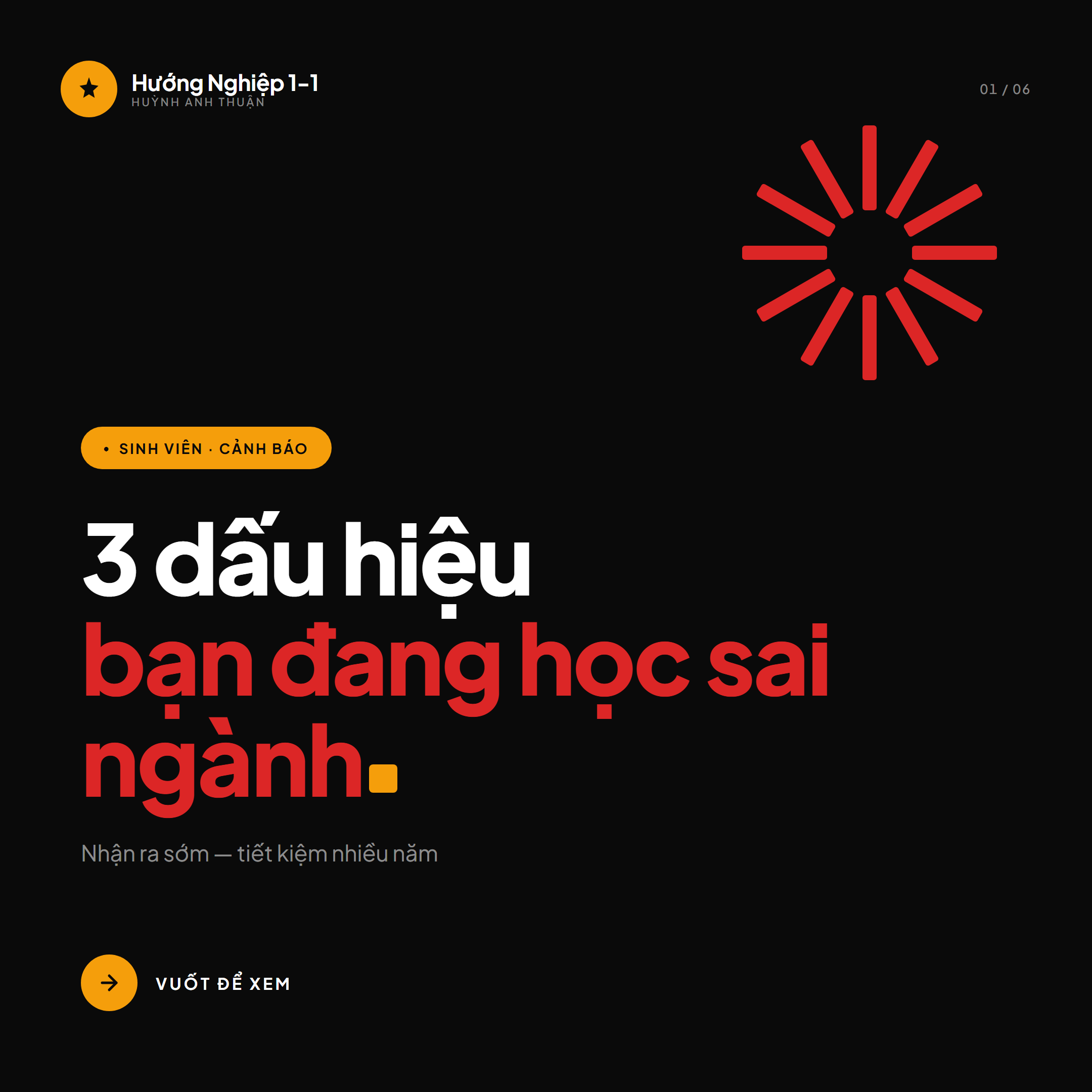 3 dấu hiệu đang học sai ngành — Slide 1