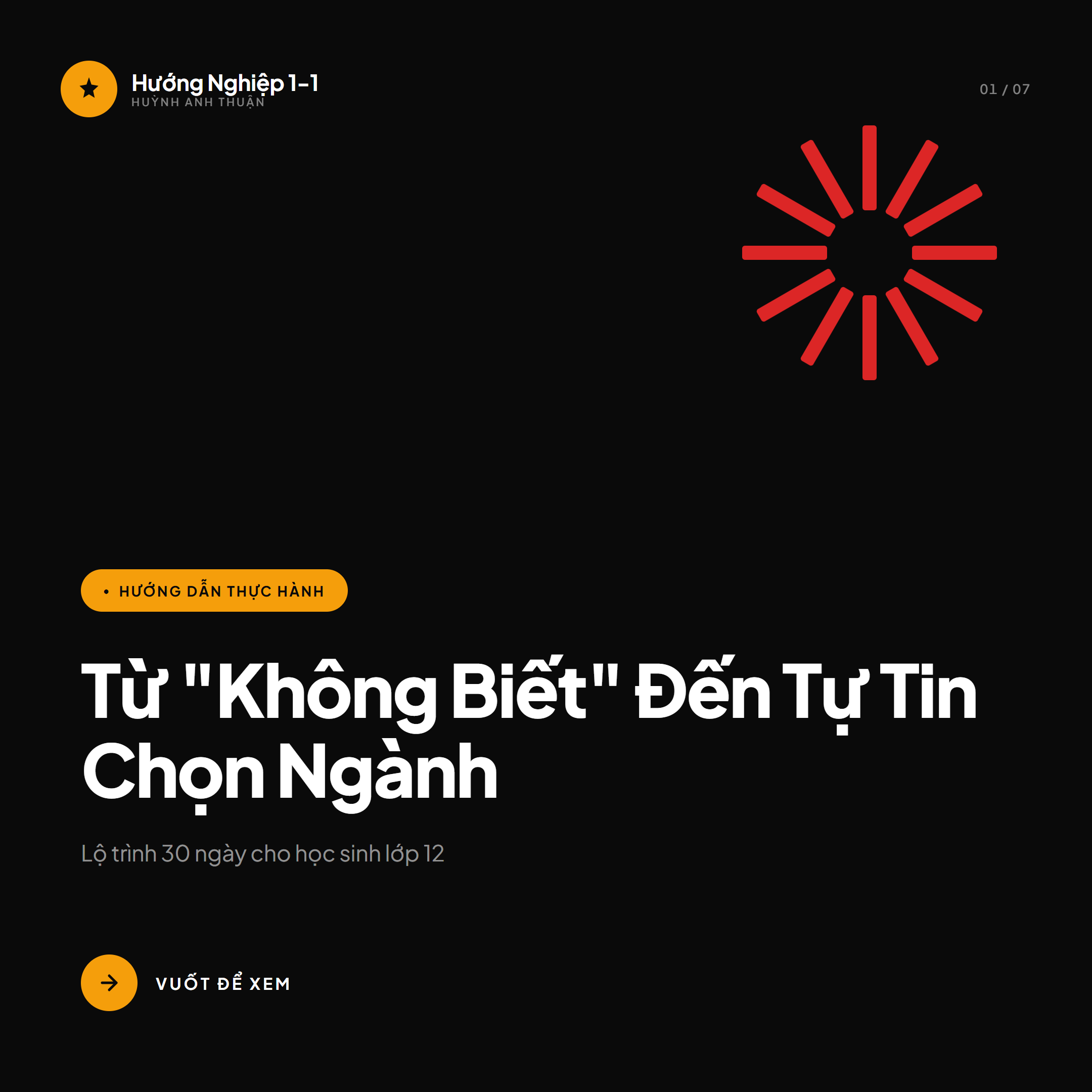 Lộ trình 30 ngày tự tin chọn ngành — Slide 1